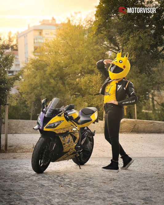 Motorcycle Helmet Cover - Pikachu — imagem 2