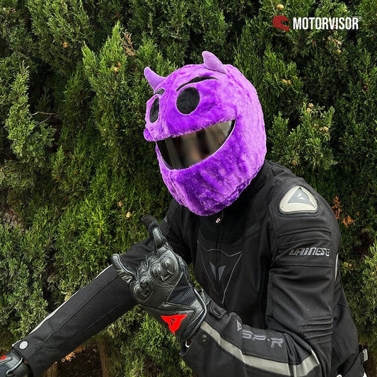 Motorcycle Helmet Cover - Purple Devil — imagem 2