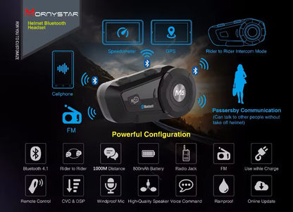 2x Intercomunicadores Moto - Mornystar M6 — imagem 2