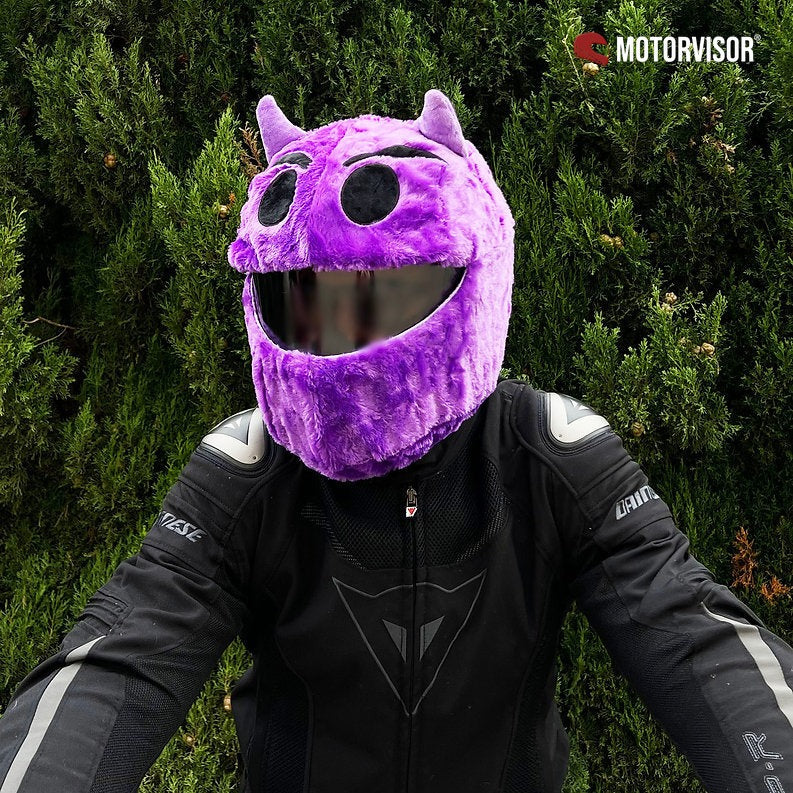 Motorcycle Helmet Cover - Purple Devil — imagem 5